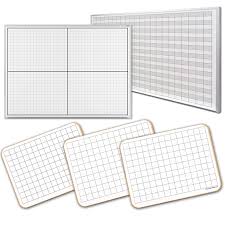 Dry Erase Boards With Grids And Lines