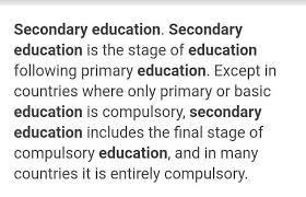 American high schools are often much larger than secondary schools in other countries, and regional high schools with over 2,000 students are common in some rural areas and. 13 Explain The Meaning And Structure Of Secondary Education Brainly In