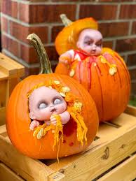 Paint a thick coat of black around eyes, painting the inside too. Carve Some Creepy Looking Pumpkins Best Day Of The Week