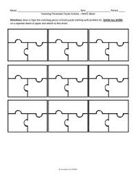 Factoring Trinomials Puzzle Activity Freebie School Algebra Middle School Math Factor Trinomials