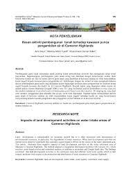 Jenis alam sekitar mempengaruhi dalam guna tanah perindustrian dan pertanian. Pdf Kesan Aktiviti Pembangunan Tanah Terhadap Kawasan Punca Pengambilan Air Di Cameron Highlands Impacts Of Land Development Activities On Water Intake Areas Of Cameron Highlands