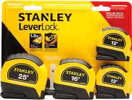 How accurate are tape measures? Stanley Leverlock Tape Measure 4 Pack For 10