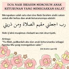 Istri yang bisa total menjadi penyenang hati telah ia dapatkan. Doa Nabi Ibrahim Memohon Anak Keturunan Yang Menegakkan Salat Nasihat Sahabat
