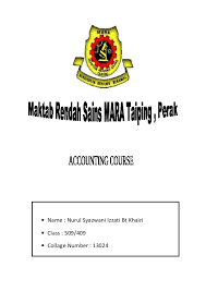 Majlis amanah rakyat (mara) sebuah agensi kementerian pembangunan luar bandar. Caree Folio Accounting Course
