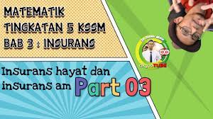 Part 2 Matematik Tingkatan 5 Bab 3 Kssm Insurans Kepentingan Perlindungan Insurans Youtube