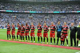 Bobby zamora remains a hero at queens park rangers after scoring one of the most important goals in the club's recent history. Qpr S Play Off Final Starting Xi Stand In Front Of 40 000 R S Fans At Wembley Qpr Queens Park Rangers Wembley