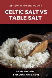 Celtic Salt Vs Table Salt How Are They Similar Different Can They Substitute For One Another What Are Their Best Use Celtic Sea Salt Table Salt Celtic Salt