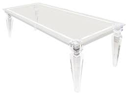 1stdibs dining room table dining table banded legs top. Palm Beach All Lucite Dining Table 8 Traditional Dining Tables By Modshop Luc002 Houzz