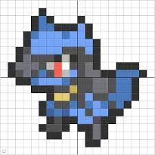 447 Riolu Pixel Art Pixel Art Pokemon Minecraft Pixel Art