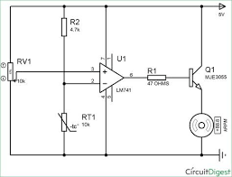 circuit diagram of temperature controlled dc fan using