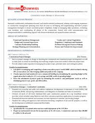 Project manager resume examples & resume writing guide. Construction Project Manager Resume Resume4dummies