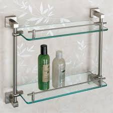 Albury Tempered Glass Shelf Two Shelves Chrome Bathroom Shelves Glass Bathroom Shelves Glass Shelves Kitchen