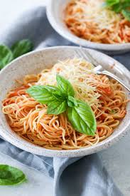 Angel hair pasta with olive oil, garlic and parmesan cheese. Angel Hair Pomodoro Five Minute Pasta Zen Spice