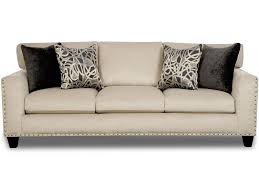 Our sofa set has the look, feel, and design of contemporary style with its channel stitching, nailhead trim, and tuxedo arms. Elements Missy Sofa With Nailhead Trim Royal Furniture Sofas