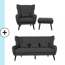 Découvrir les prix, catalogues et toutes les nouveautés. Ensemble Canape Scandinave 3 Pl Avec Fauteuil Et Repose Pied Assortis