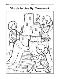 Studies in the junior group classes in the middle group and activities for preschool age, in senior and. Words To Live By Teamwork Worksheet Education Com