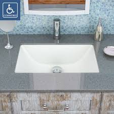 Fire clay farm sinks looks good in the kitchen, but it is over $500 more than porcelain. Undercounter Washbasin 1402 Series Deco Lav Rectangular Ceramic Contemporary