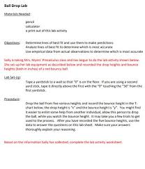 A great way to teach your kids the correct names of science equipment before they start using them in class. Ball Drop Lab Materials Needed Pencil Calculator Chegg Com