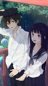 1320x2868px, 2K free download | Eru Chitanda And Hōtarō Oreki in the rain  by しがつ, Eru Chitanda Anime, HD phone wallpaper | Peakpx