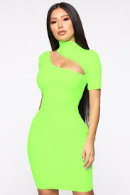Loving Every Angle Sweater Mini Dress Neon Green Neon Green Dresses Neon Dresses Neon Green Outfits