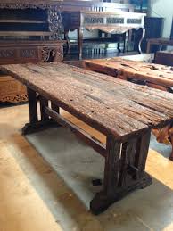 Teak Railroad Tie Table For 6 Or Cool Desk 1300 Diy Kitchen Table Dining Table Rustic Table