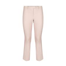 Outside leg 39.78 inches, inside leg 28.08 inches, width at end 10.92 inches. Max Mara S Umanita Ankle Trousers In Cotton Woman Powder Pink Mascheroni Moda