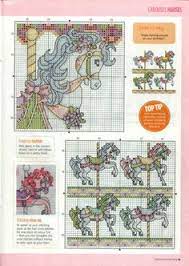 This a vintage cross stitch pattern leaflet only. 52 Cross Stitch Carousel Horse Ideas Cross Stitch Carousel Horses Stitch
