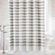 Cedros Grey Stripe Fringe Shower Curtain Reviews Crate And Barrel In 2020 Fabric Shower Curtains Burlap Shower Curtains White Shower Curtain