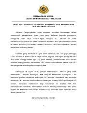 Now i am bringing the case to next level; Kenyataan Media Ops Laju Pdf Kenyataan Media Jabatan Pengangkutan Jalan Ops Laju Memandu Dilorong Kanan Secara Berterusan Dan Ancaman Ugutan Jabatan Course Hero