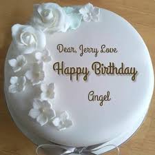 Birthday Cake Images With Name Angel Diamond Birthday Wishes Round Cake With Your Name Birthday Wishes Cake Happy Birthday Wishes Cake Happy Birthday Cakes