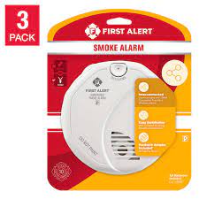 Its battery case slides open and is easy to access. First Alert Hardwired Smoke Alarm With Battery Backup 3 Pack
