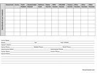 download a printable horse health records chart health