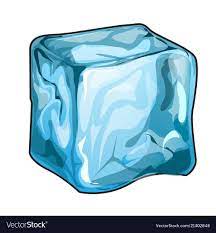 Single Ice Cube Isolated On A White Background Vector Image Ice Cube Drawing Ice Cube Melting Ice Drawing