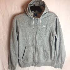 Black And Grey Nike Jacket Nike Club Swoosh Full Zip Hoodie Mens Size Small Gray Nike Hoodie Under Armour Outfits Nike Zip Hoodie Clothes