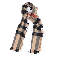 Burberry scarf silk chiffon mega check oversized wrap preowned size 160x70cm, it. Burberry Wool Half Mega Check Fringe Scarf Camel 602027 Fashionphile