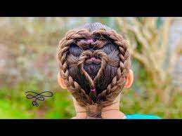 Double Heart Style Youtube Hair Styles Hair Braid Videos Heart Braid