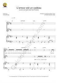 A gauche en sortant de l'ascenceur. Partition Piano L Amour Est Un Cadeau La Reine Des Neiges Partition Digitale