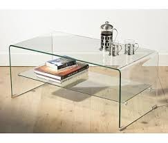 The glass top is resistant to scratches, and the metal has a chrome effect. 2 Tier Small Curved Glass Coffee Table Clear Coffee Table Coffee Table With Shelf Glass Coffee Table