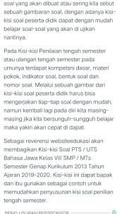 Kunci jawaban rancage diajar basa sunda kelas 6 guru ilmu sosial soal uas b sunda kls 3 sd mi semester 1 k13 beserta kunci jawaban soal uts bahasa sunda. Kisi Kisi Materi Pts Bahasa Jawa Smp Kelas 8 Brainly Co Id