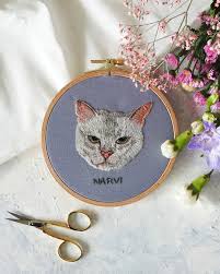 One Of The Biggest Challenges Yet Embroidered Cat O Instagram Kili