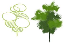 Now add small pebbles and a few tiny blades of grass, scatter them on the ground. How To Draw Various Foliage With A Depth Of Field Art Rocket