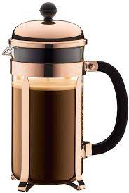 Add one rounded teaspoon or one bodum scoop of coarsely ground coffee for each cup/4oz water. Bodum 1928 18 Chambord Kaffeebereiter 1 0 L 34 Oz Kupfer Amazon De Kuche Haushalt Wohnen