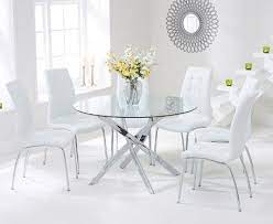 4.6 out of 5 stars 121. Denver 120cm Glass Dining Table With Calgary Chairs Circle Dining Table Glass Round Dining Table Glass Dining Table