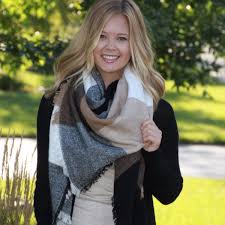 We Are So Excited To Launch Our 2016 Pattern Collection Of Blanket Scarves We Love The Staple Of Plaid But Now We Are Scarf Casual Outfit Inspiration Outfits