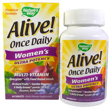 Nature S Way Alive Once Daily Men S Multi Vitamin 60 Tablets Nature S Way Alive Once Daily Women S Ultra Potency Multi Vitamin 60 Tablets Multivitamin Good Multivitamin For Women Vitamins