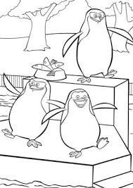 Desenho Para Colorir De Pinguins De Madagascar No Zoologico