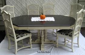 Vintage Ethan Allen Dining Set Re Do Painted Dining Table Dining Table Makeover Kitchen Table Makeover