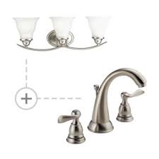 Maybe you would like to learn more about one of these? Delta B3596lf P3192 Oil Rubbed Bronze Oil Rubbed Bronze Windemere Widespread Bathroom Faucet Includes Matching Progress Lighting Three Light Bathroom Fixture Lightingdirect Com