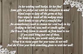 Bridal Shower Wishing Well Poem Wishing Well Poems Bridal Shower Wishes Spa Items
