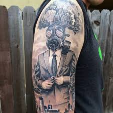 Snake and weed tattoo design. 100 Gas Mask Tattoo Designs For Men Breath Of Fresh Ideas Gas Mask Tattoo Mask Tattoo Tattoo Designs Men